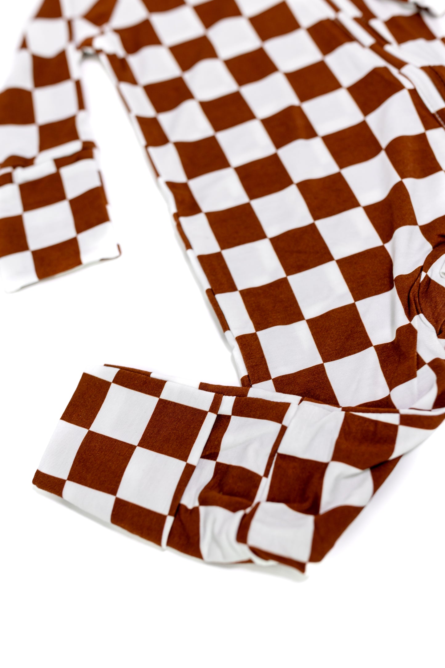 ZIP SLEEPERS - CHECKERED TAUPE & CHARCOAL