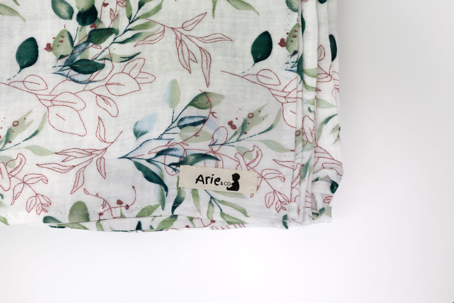 EUCALYPTUS FLORAL MUSLIN SWADDLE