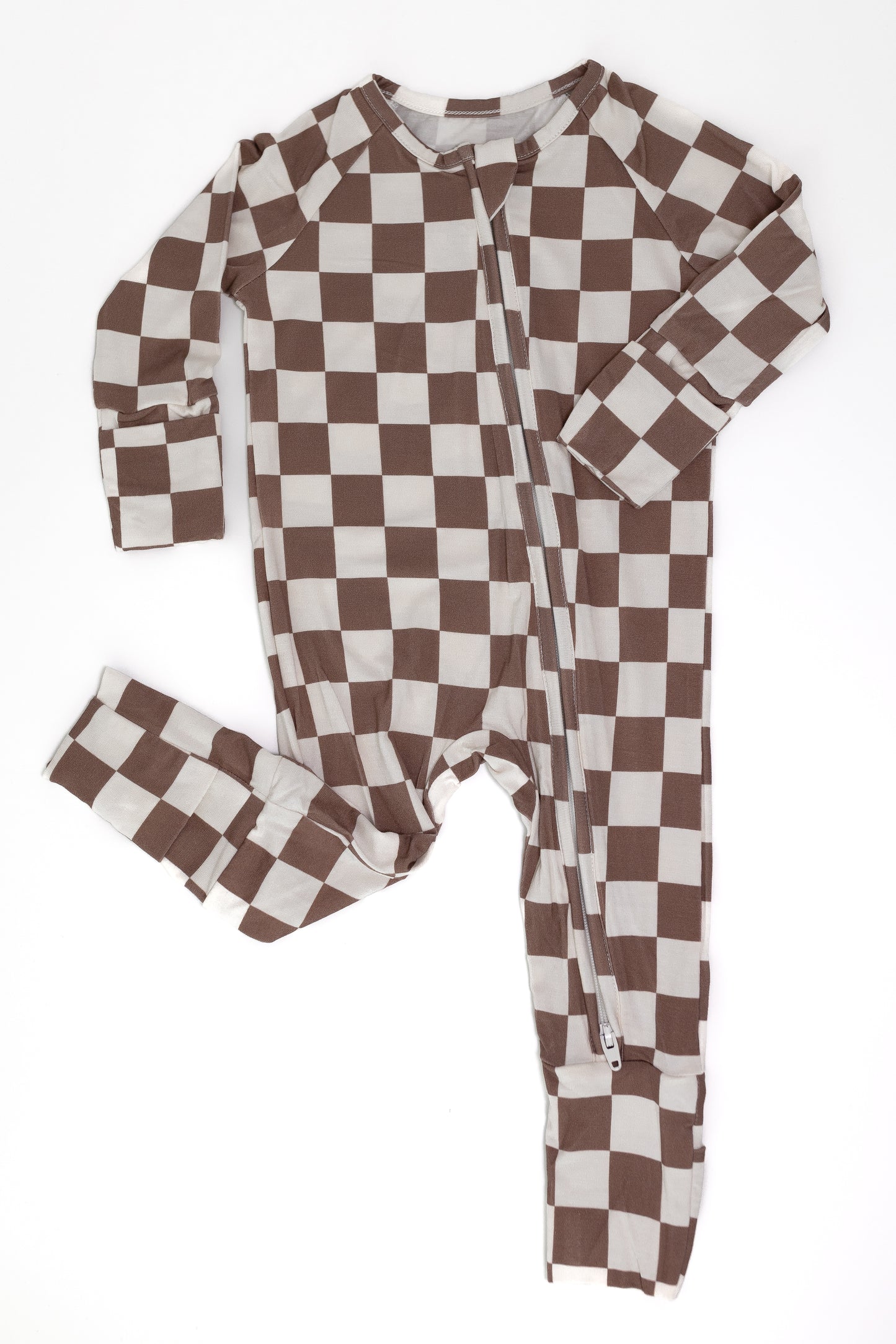 ZIP SLEEPERS - CHECKERED TAN