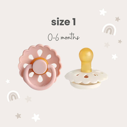 BABY BLISS NATURAL LATEX PACIFIERS - SIZE 1 (0-6mM)