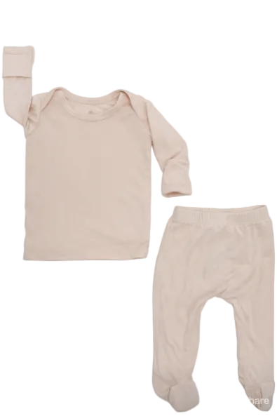 beige newborn two piece
